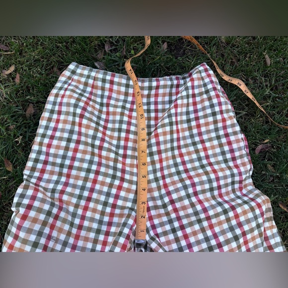 60s Vintage High Waisted Gingham Plaid Cigarette Pant Capris Sz M - Picture 5 of 9
